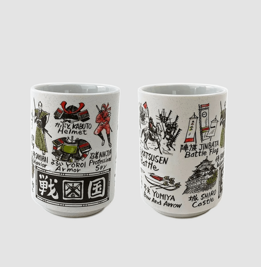 tasse mug japonais traditionnel samourai