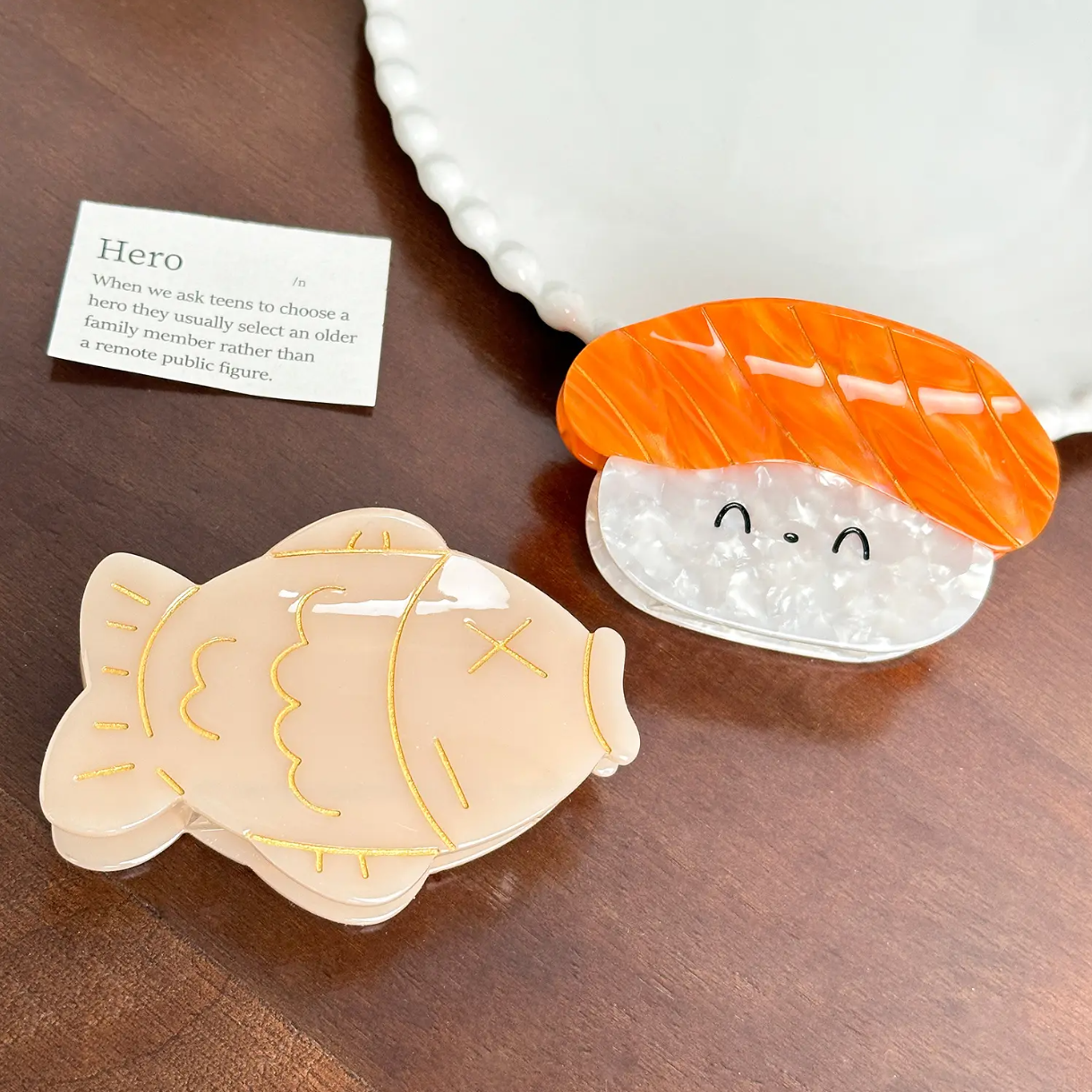 pince cheveux sushi saumon taiyaki